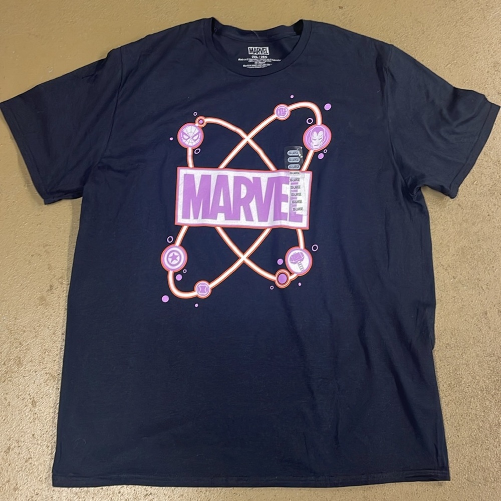 MARVEL New Black Cotton T-Shirt 2XL NWT